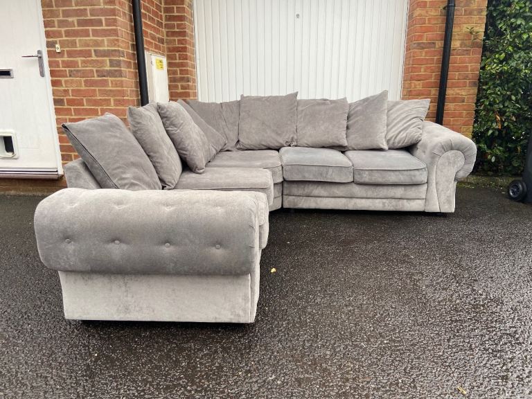 Grey Verona 5 Seater Corner Sofa