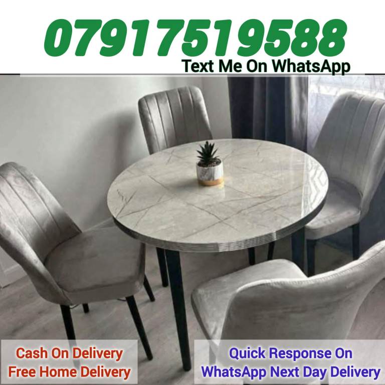 Brand new and imported dining table with 6 and 4 chairs