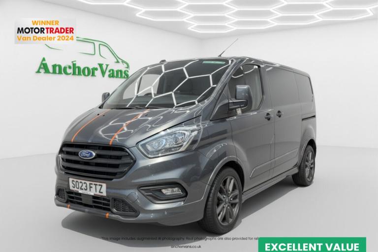 2023 Ford Transit Custom AUTO SWB L1H1 290 Sport Ecoblue Alloys Cam Sensors Panel Van Diesel Auto...