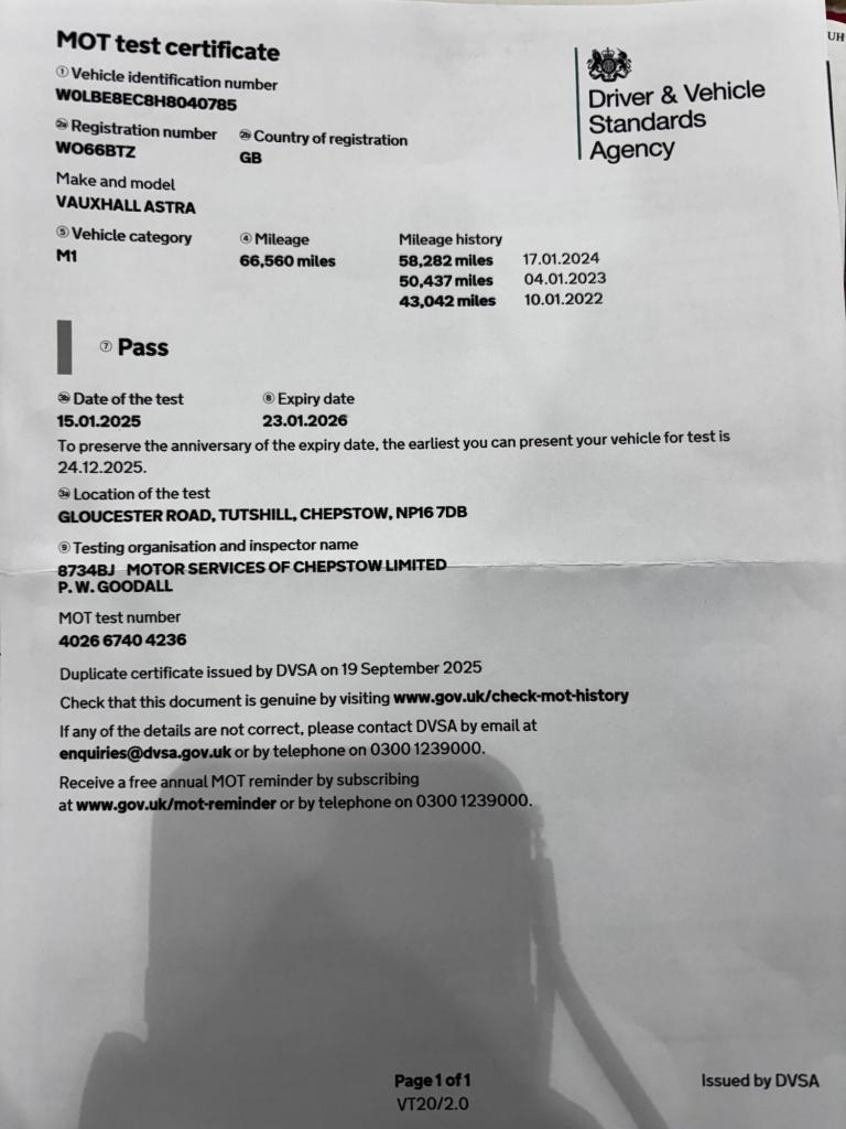 2017 Vauxhall Astra 1.4T 16V 150 Elite 5dr ESTATE PETROL Manual