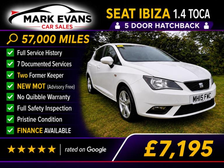 2015 SEAT Ibiza 1.4 Toca 5dr HATCHBACK Petrol Manual