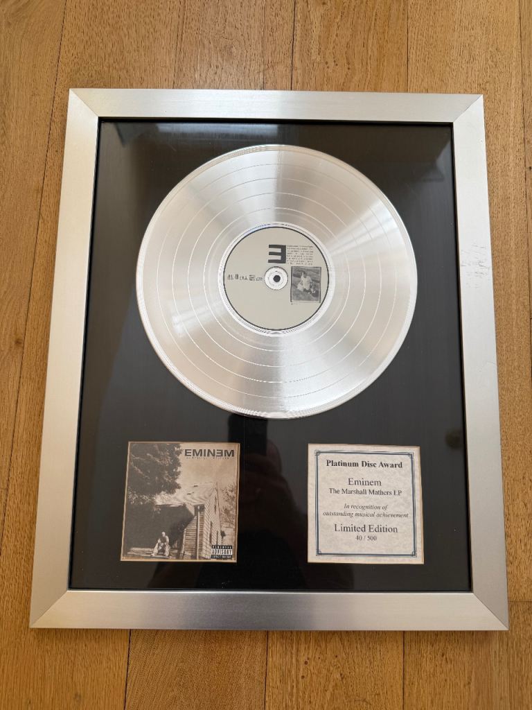 Eminem Platinum Disc Award for The Marshall Mathers LP