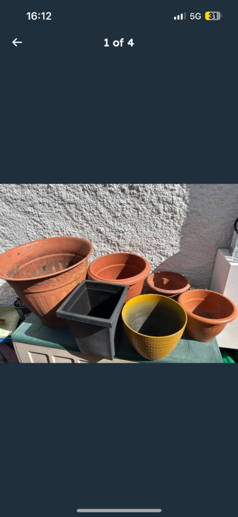 Mixed Garden Pots – Various Sizes and Colours