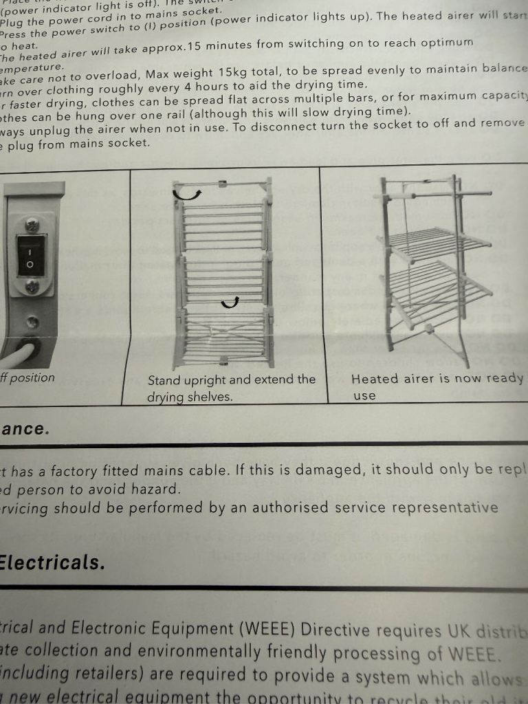 3 Tier Heated Aired folds away