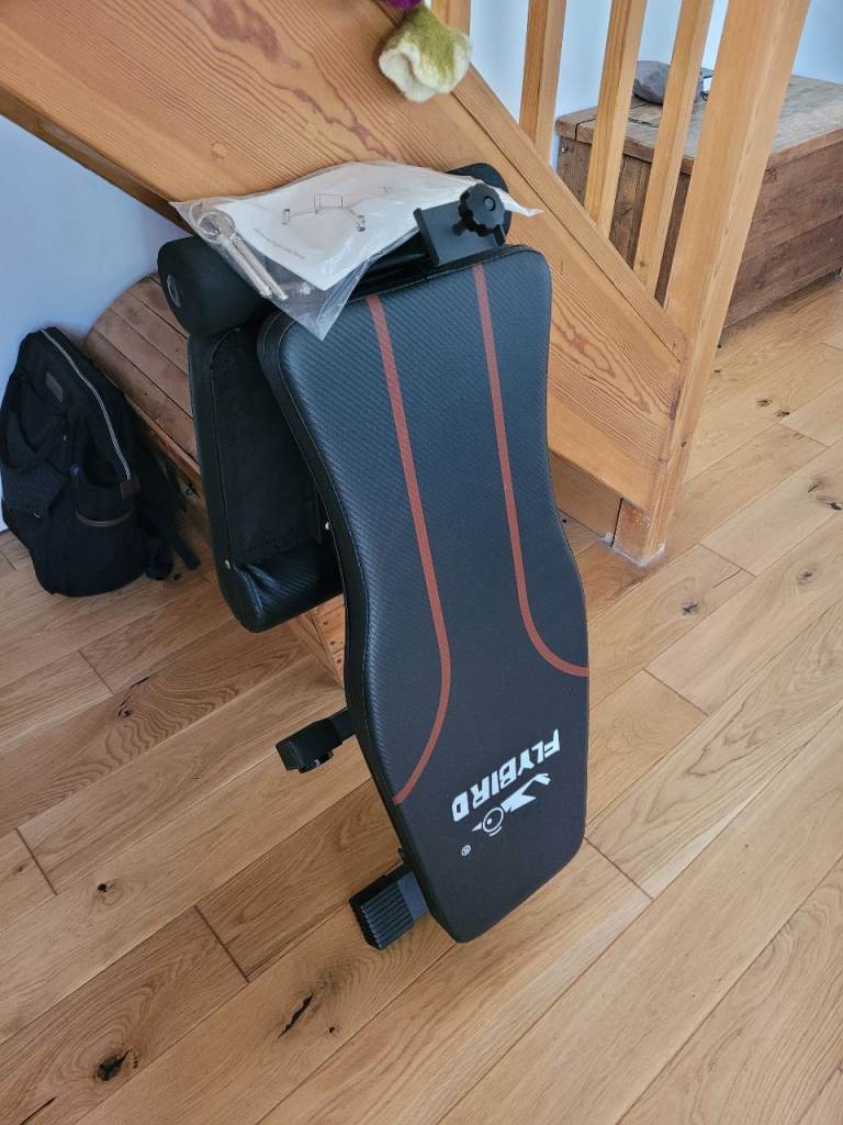 FOLDING WEIGHT BENCH and Weights