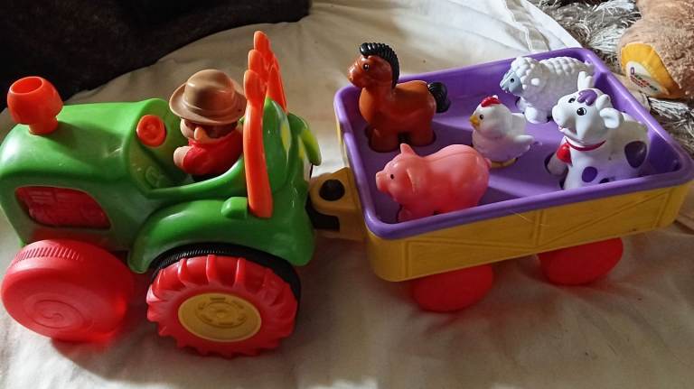 Old McDonald's interactive musical tractor and trailer 
