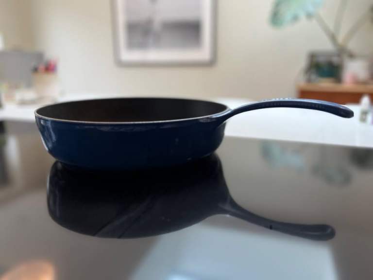 Le Creuset Deep Cast Iron Sauteuse /Sauté 30cm Pan Blue EXTRA LARGE