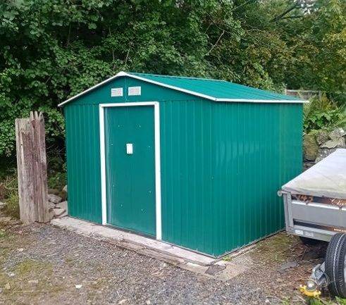 Extra Strong Galvanised Metal Garden Shed | Lockable Weatherproof Outdoor Storage for Tools