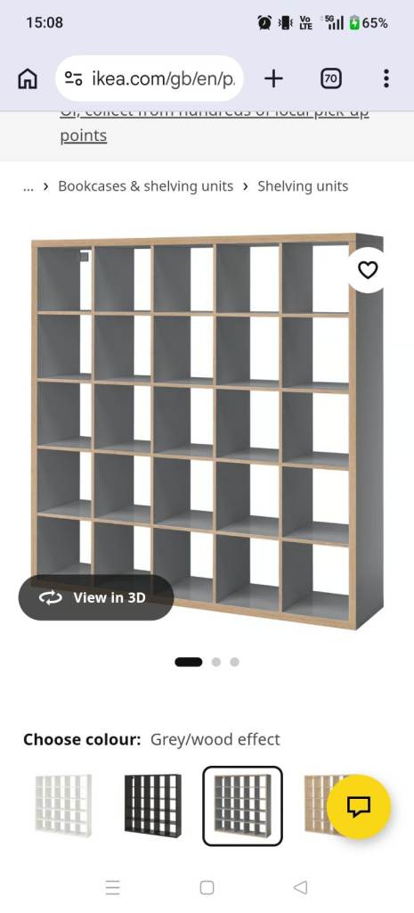 Ikea kallax 5x5 grey 