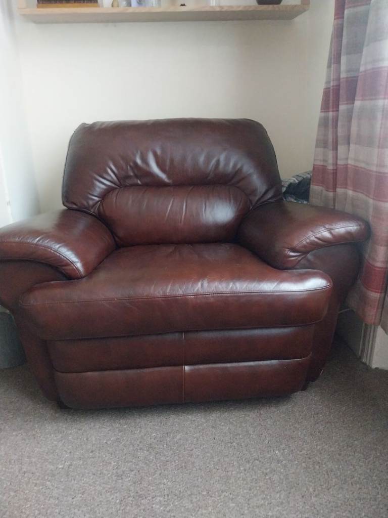 Brown leather chair