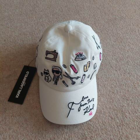 Karl Lagerfeld Baseball Cap - White, New with Tags | in  display picture 2