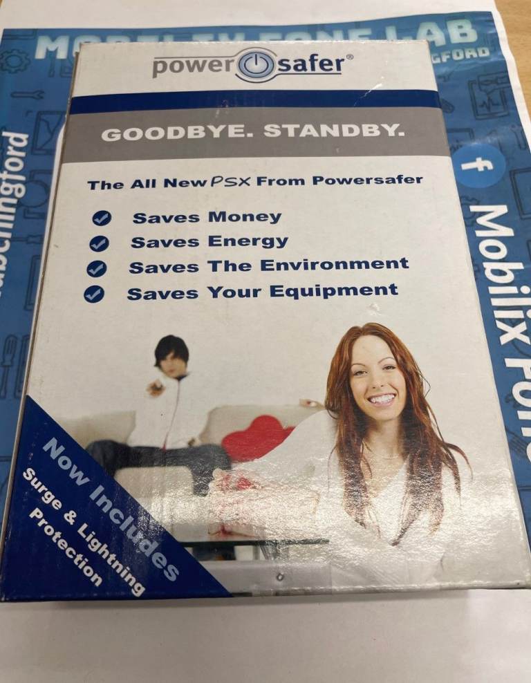 PowerSafer Adapter UK plug PSX Save Energy for TV, DVD, Cinema, Game Console NEW