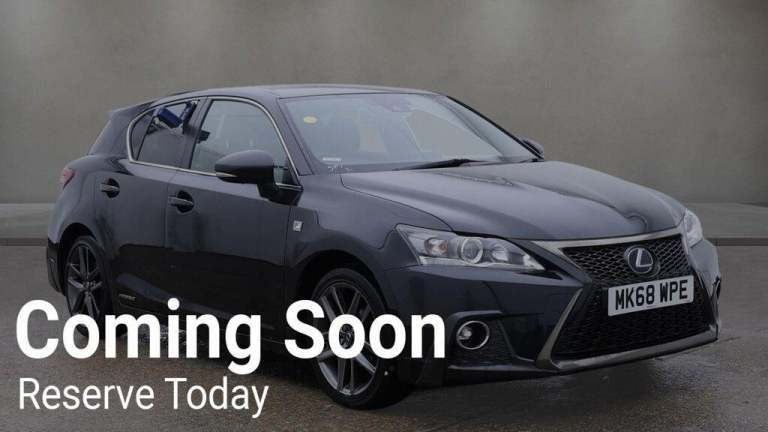 2018 Lexus CT 200h 1.8 F-Sport 5dr CVT HATCHBACK PETROL/ELECTRIC Automatic