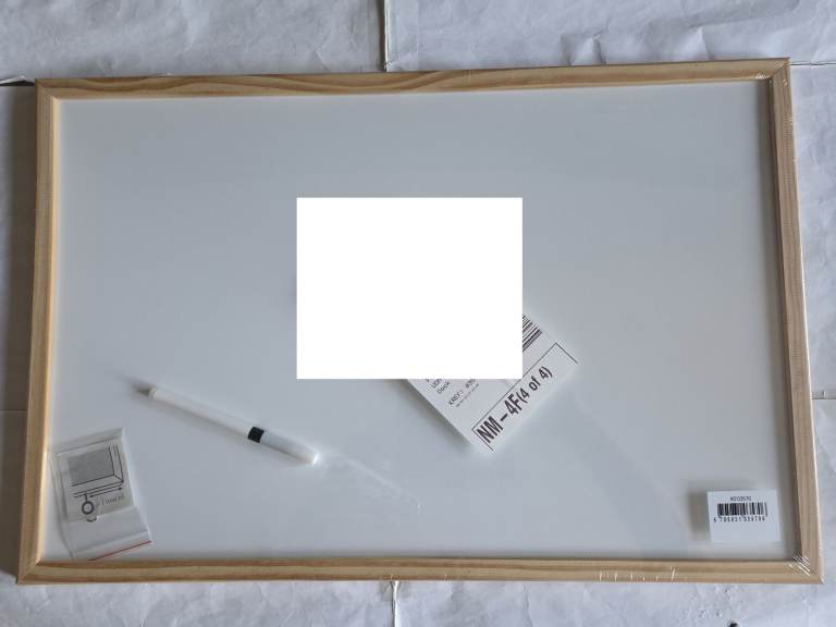 Whiteboard With Black Pen & Hanging Hook Wood Boarder 60cmx40cm NEW White Board