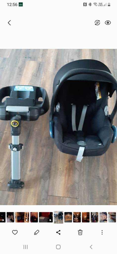 Maxi cosy seat and isofix