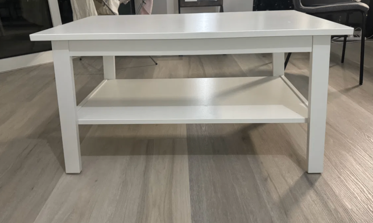 IKEA HEMNES Coffee Table – White, with Lower Shelf – Excellent Condition