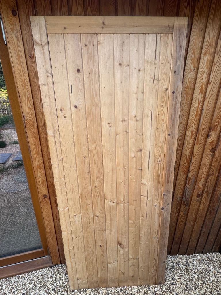 External Boarded Door with Frame – unused