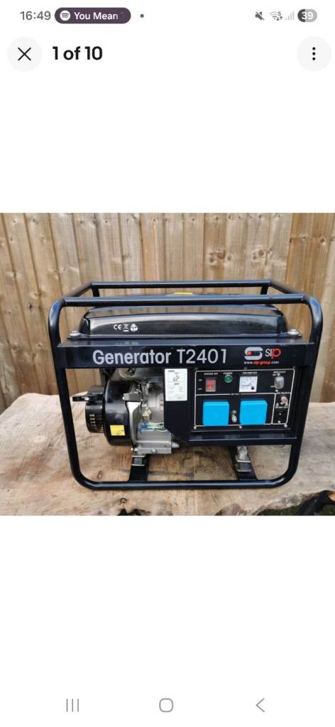 Portable 240v generator SIP T2401 NEW
