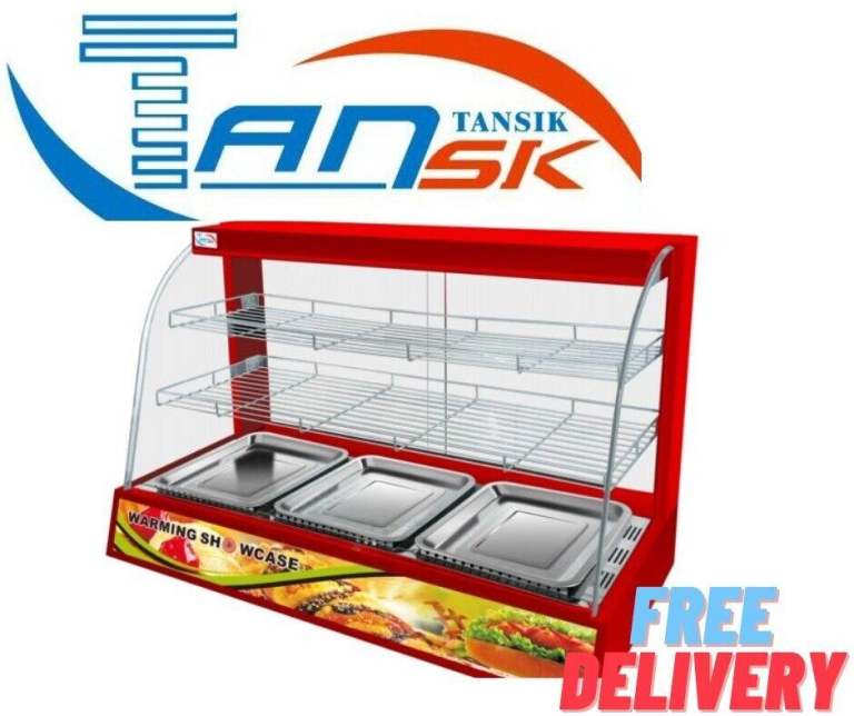 Red Hot Food Chicken Warmer Display Cabinet Showcase