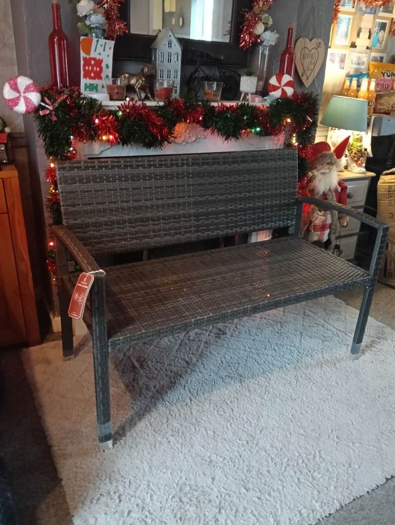 New rattan garden bench ( two available)