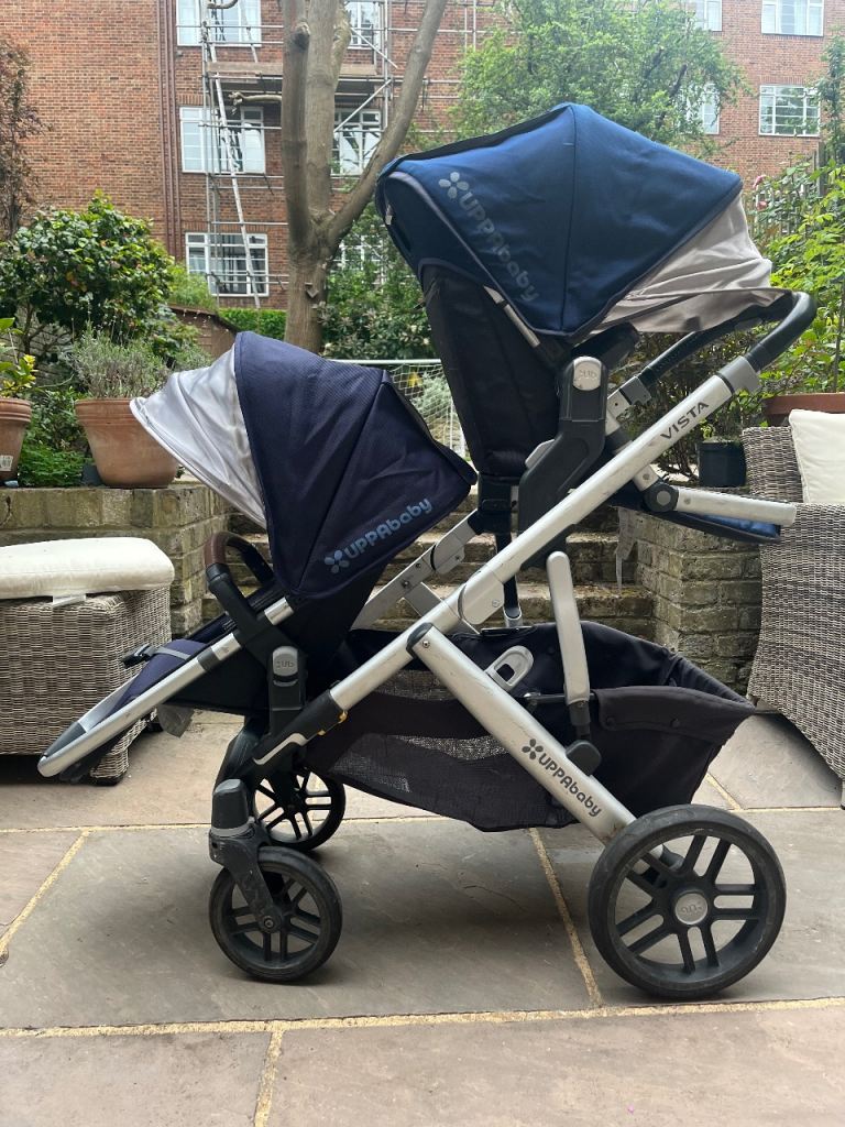 Navy Uppababy Vista Double Buggy