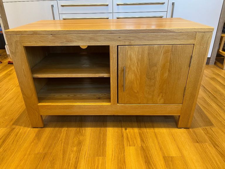 Solid oak TV unit