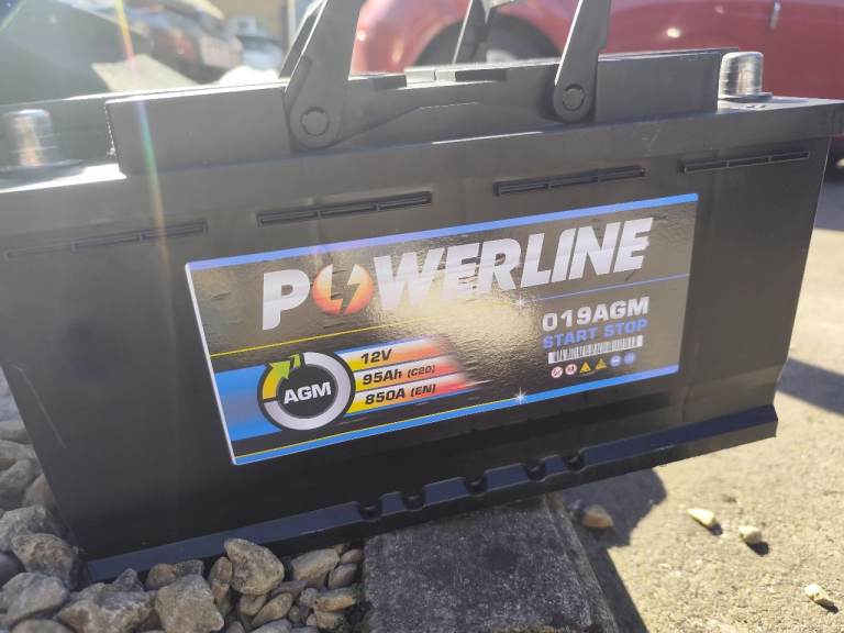 Brand new Powerline 019AGM car battery – 4 years warranty