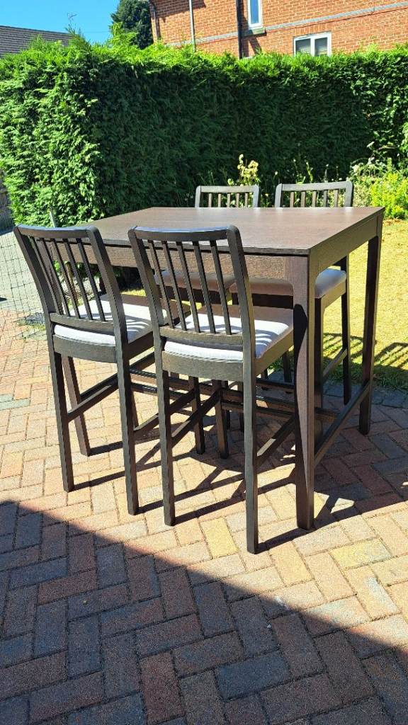 Ikea Ekedalen Bar Table & 4 Chairs