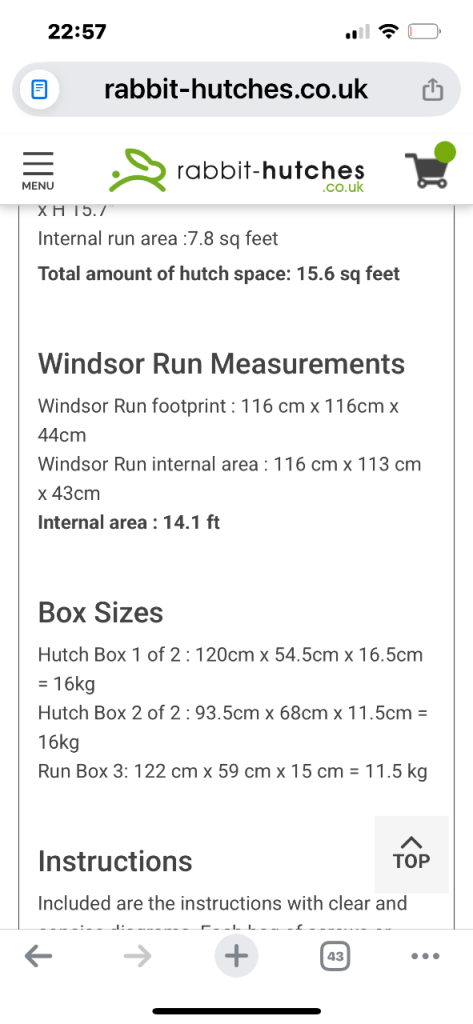 Guinea pig:/rabbit cage with run 