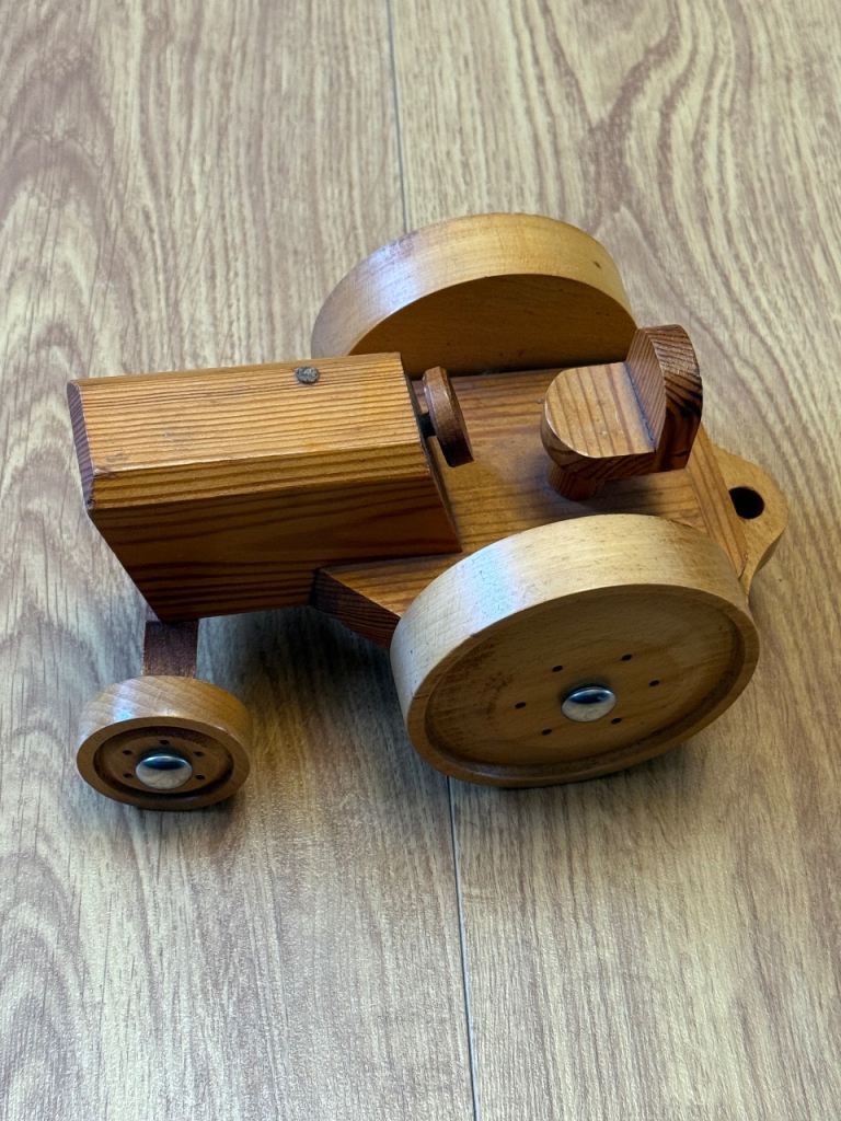 Large Wooden Decorative Tractor 