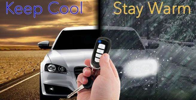 image for  Remote Start ( vehicle auto start) with Immobiliser. Security Alarm with 2-Way LCD Pager Remote