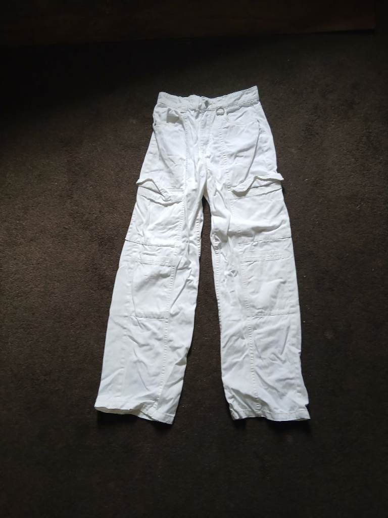 White Cargo Trousers – Good Condition