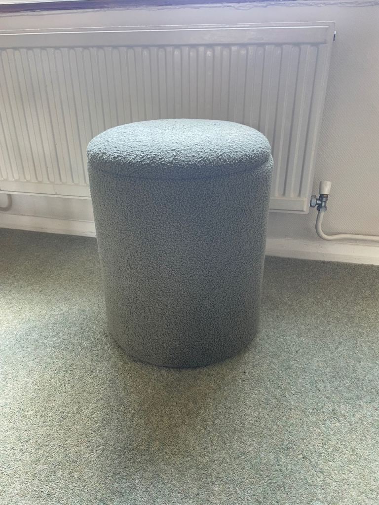Khaki Green Sherpa storage stool