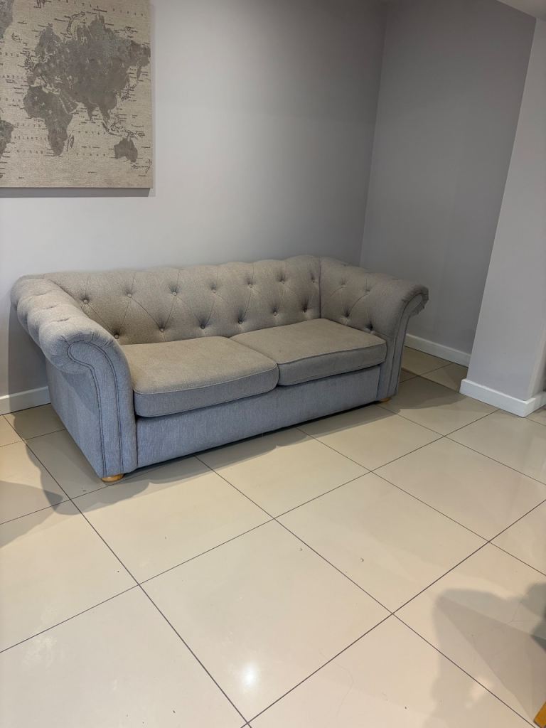 Dfs Chesterfield sofa and chair