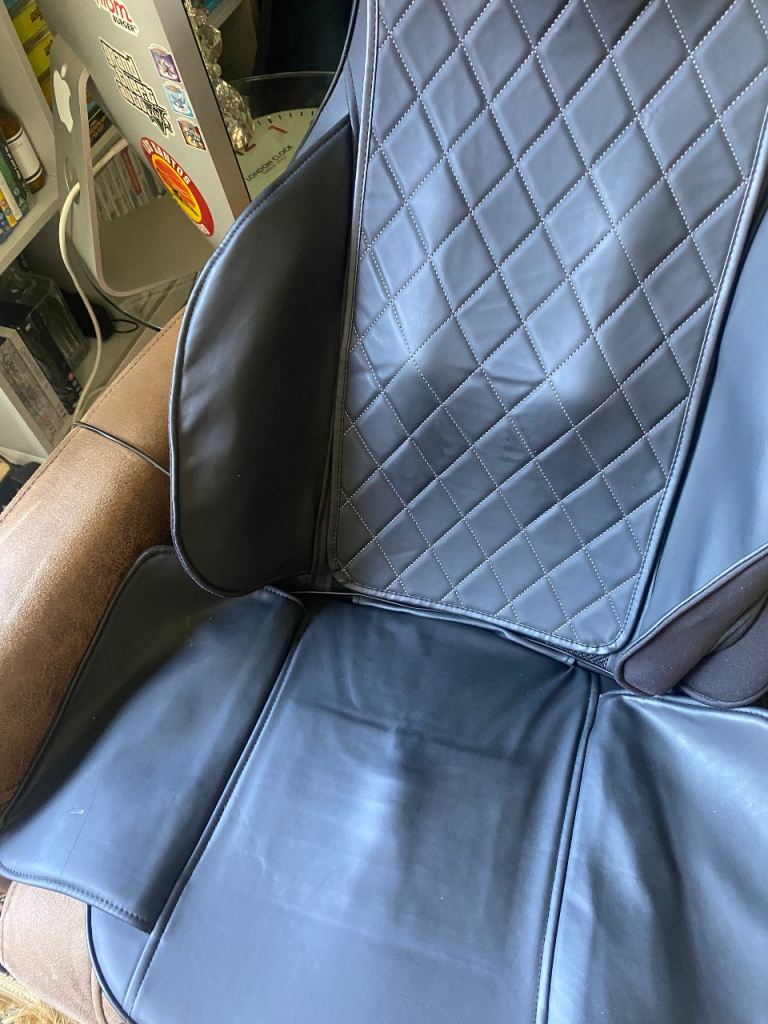 Black Massage Chair Cushion with Heated Neck and Air Bags