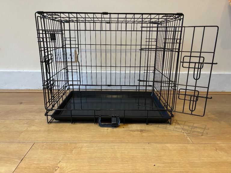 Black crate for small pets