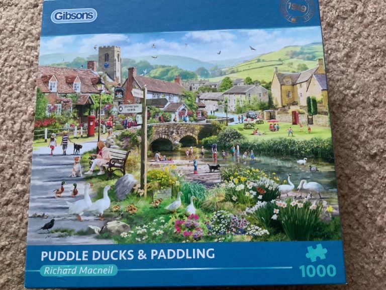 Gibsons Jigsaw Puzzle – Puddle Ducks & Paddling, 1000 Pieces