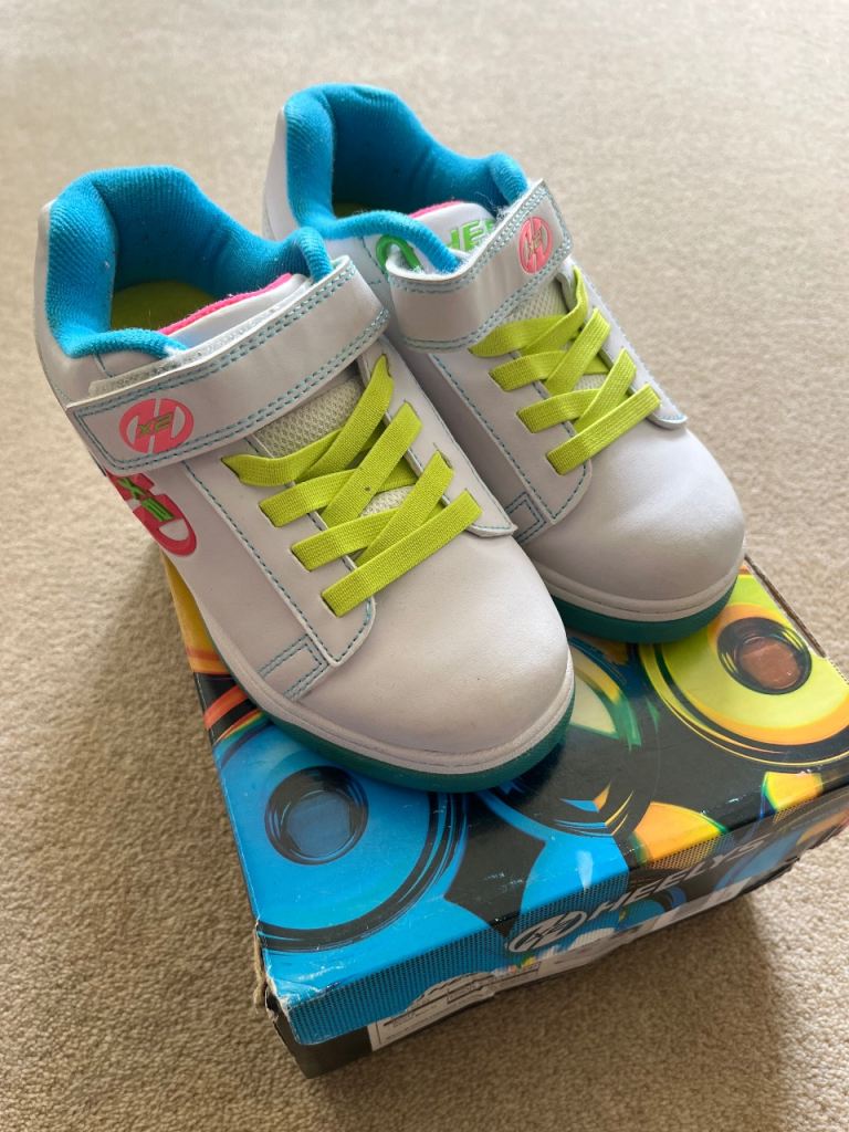 Heelys Dual Up X2 - UK Size 1, White Neon Multi
