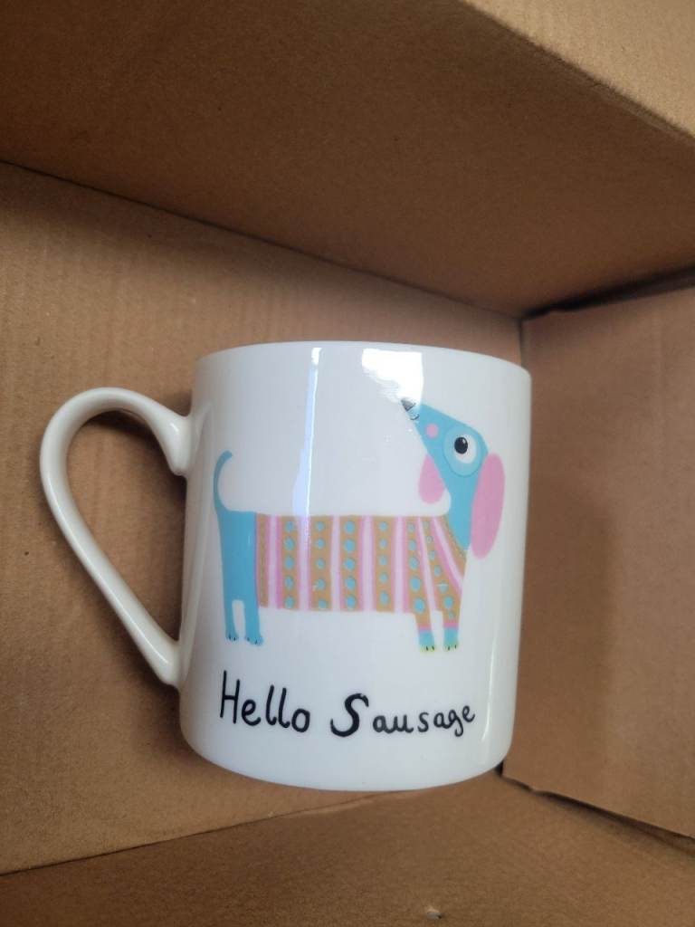 (SOLD) Hello Sausage Dachshund Mug – As Good As New