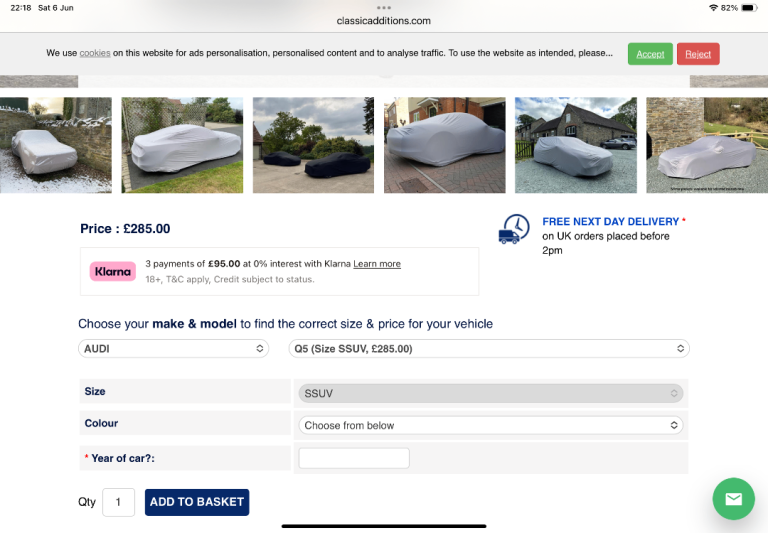 Car cover for Audi Q5