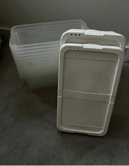 12 X Luxury Shoes Containers Approximate size: Length 33cm, depth 12cm and width 18cm.