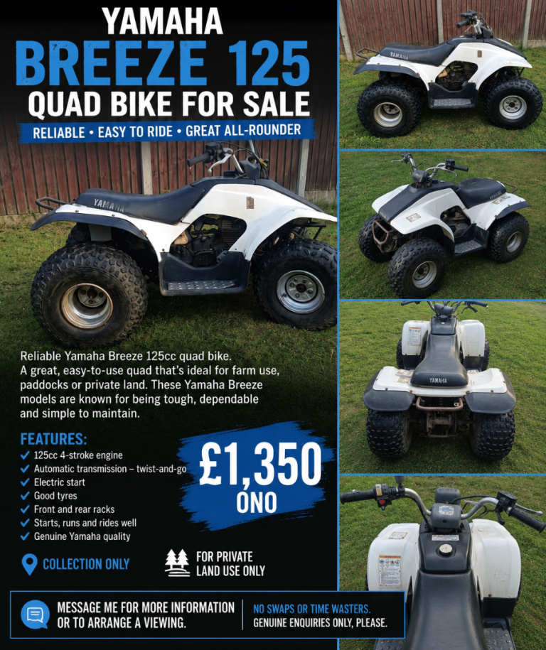 Yamaha Breeze 125cc Quad Bike – Reliable and Easy to Ride