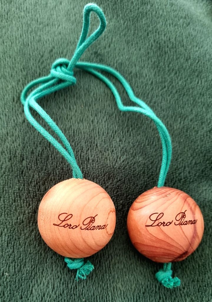 Loro Piana Cedar Wood Balls Moisture Moth Repellent Logo 