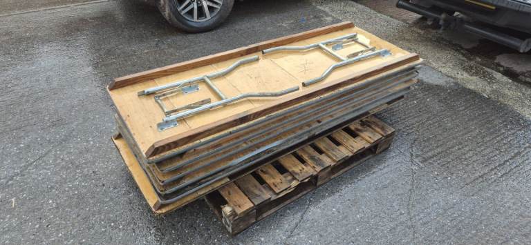 6 of 6ft x 2ft6 Trestle tables - used