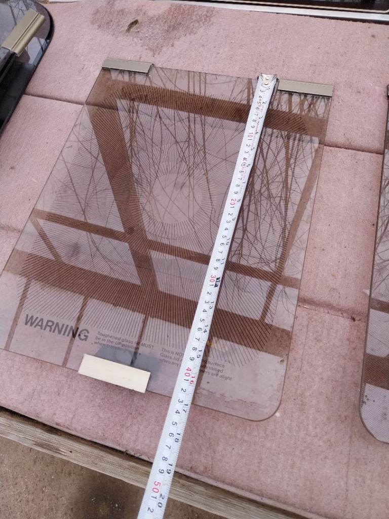 Caravan glass hob cover 