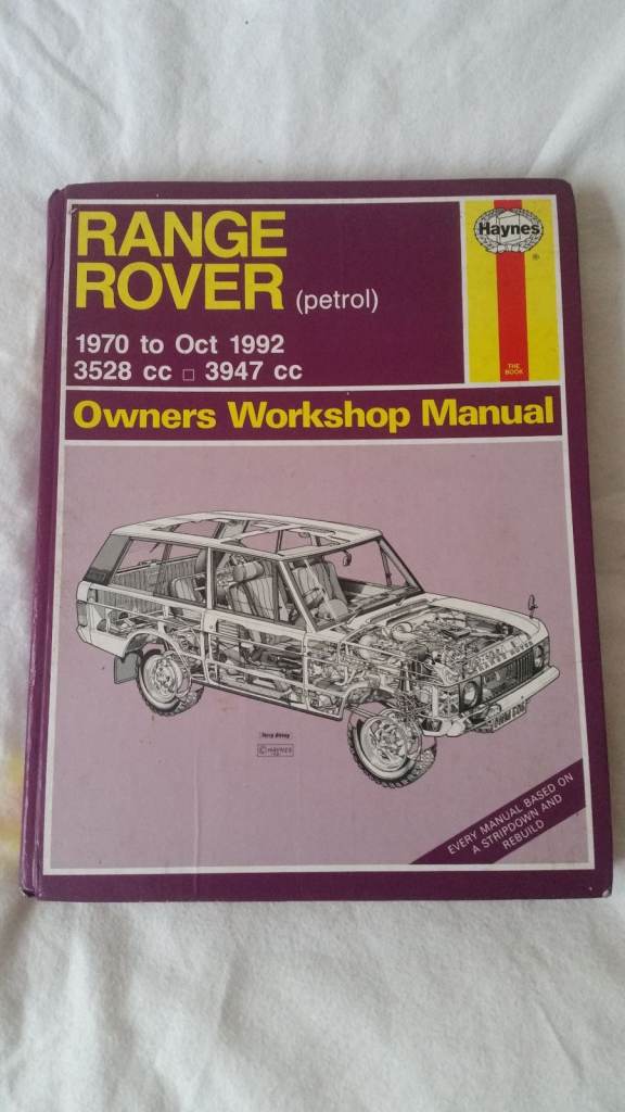 Haynes Range Rover 1970 to 1992 Petrol Service and Repair Manual