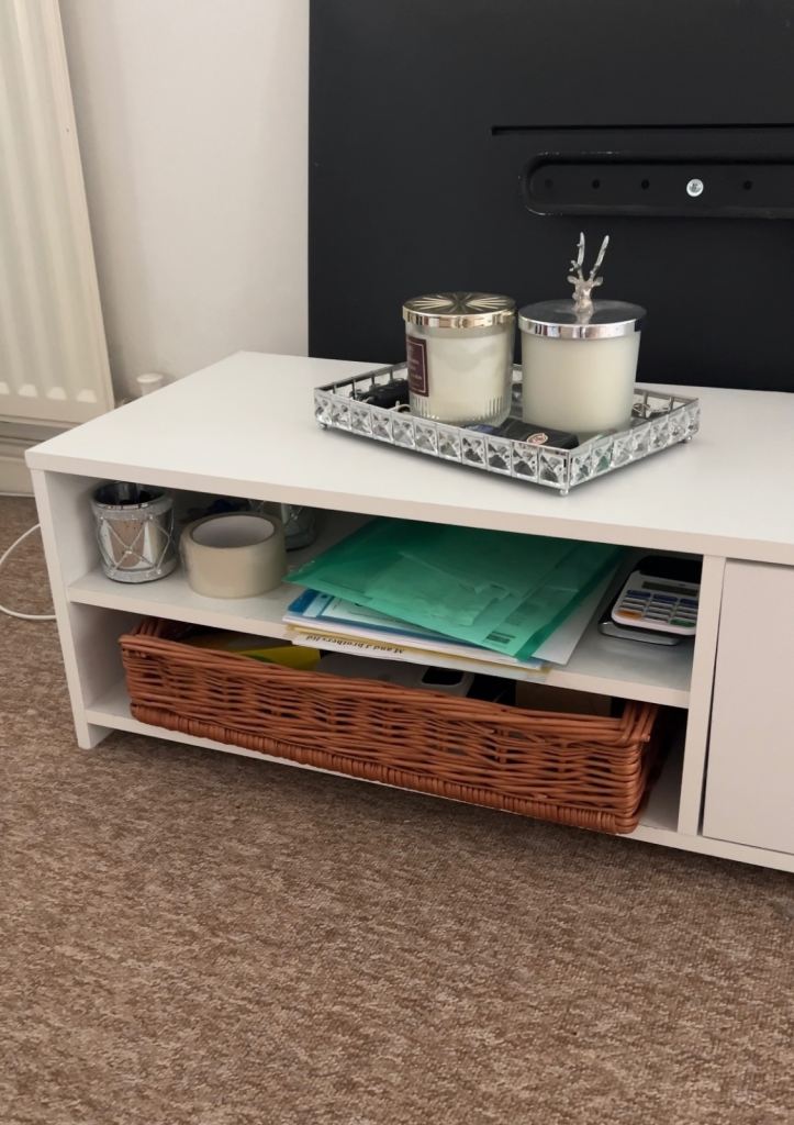 Argos Home Squares 1 Drawer TV Unit - White RRP: £65