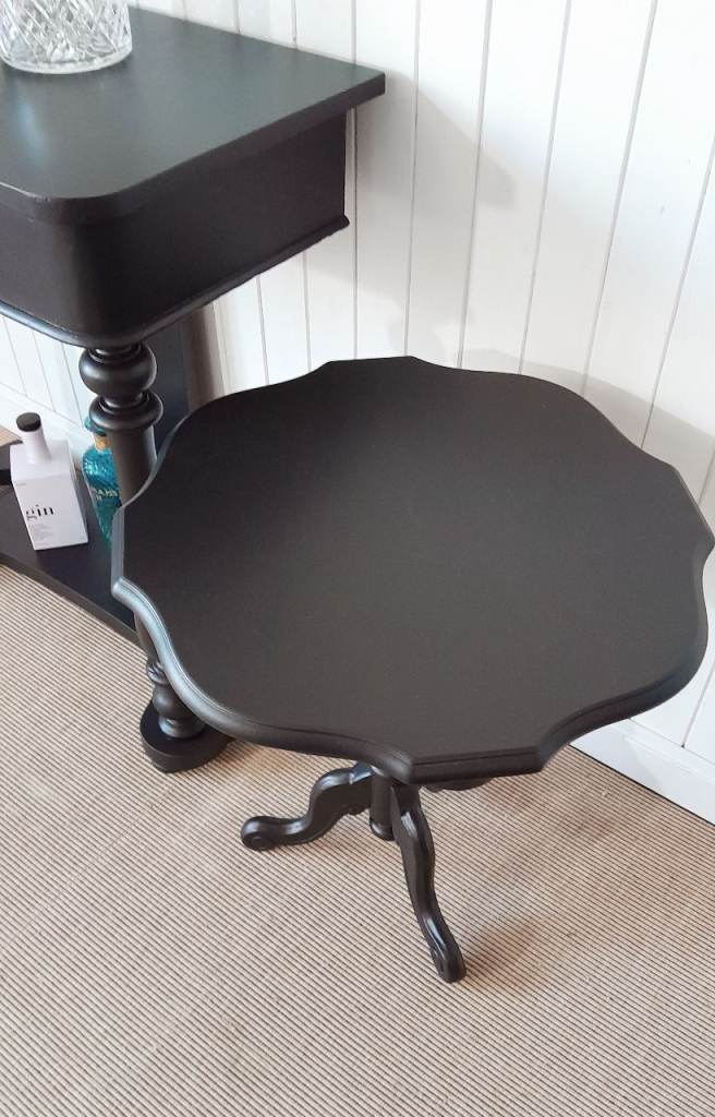 Curvy console table with drawer, vintage dressing table