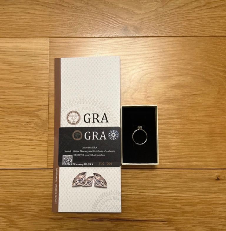 Moissanite diamond ring