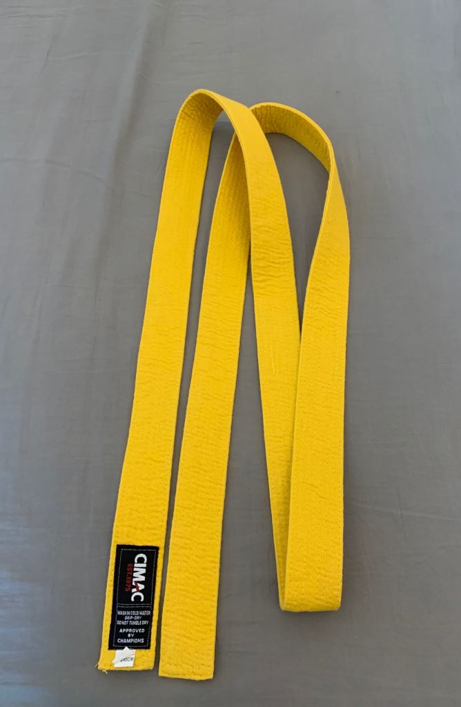 CIMAC Karate Belt - yellow 240cm